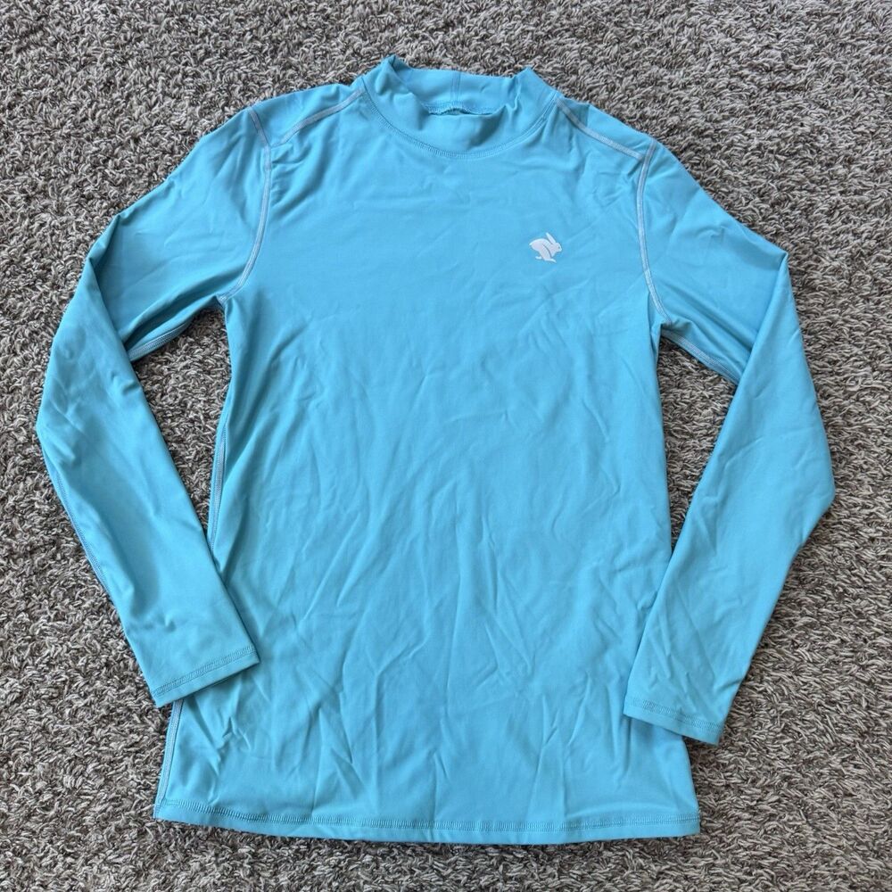 Rabbit Running Women’s Size Large Blue Cold Front Long Sleeve Running Shirt